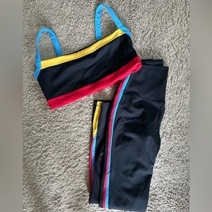 Splits59 Black sun yellow blue red stripe set